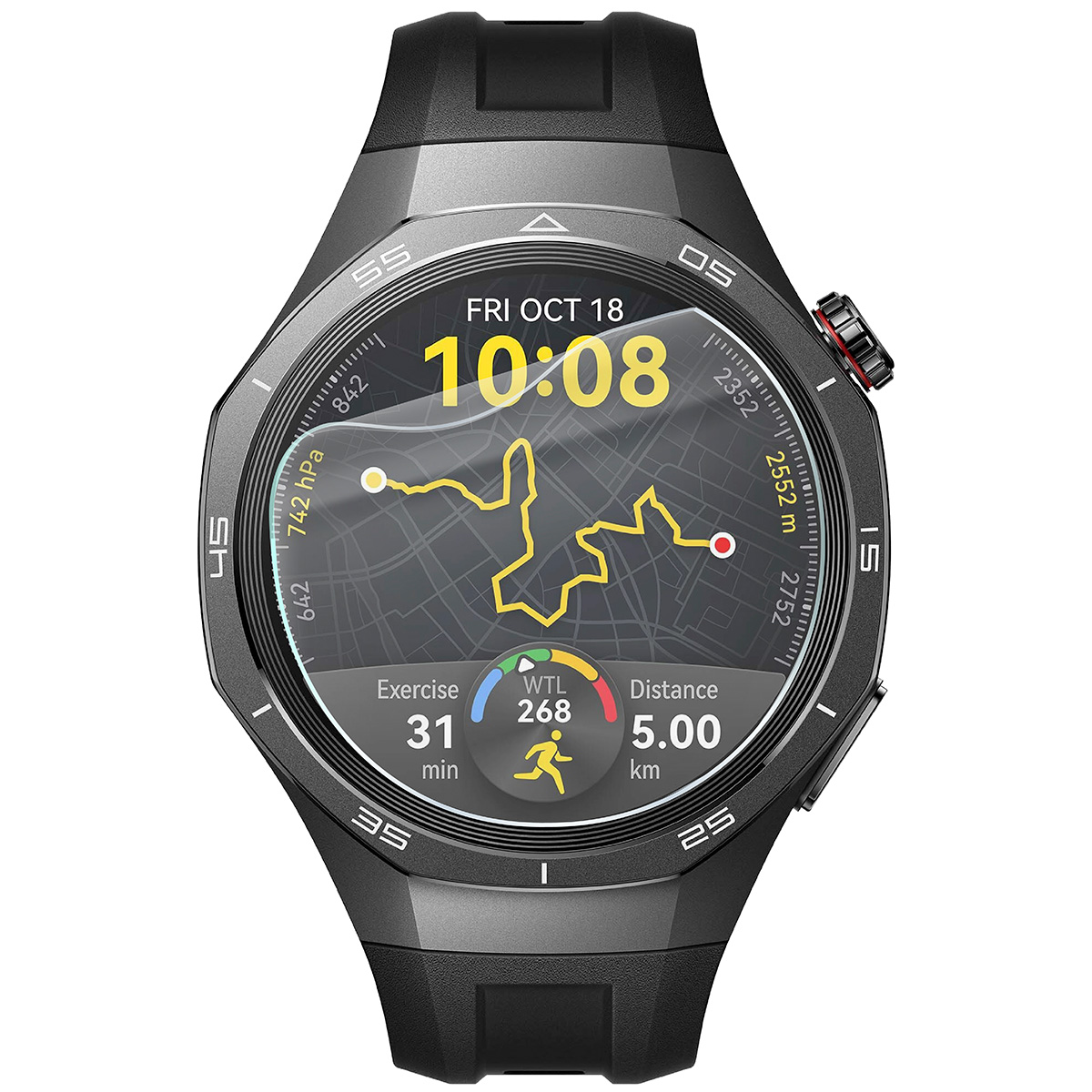 Folia hydrożelowa Bizon Watch Film HydroFlex do Huawei Watch GT 5 Pro 46 mm na zegarku