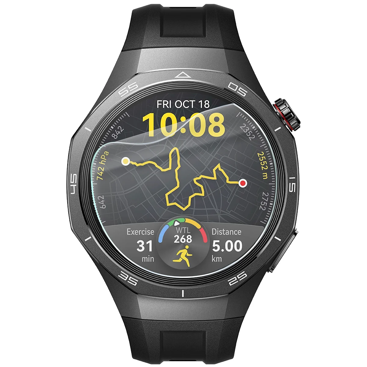 Folia hydrożelowa Bizon Watch Film HydroFlex do Huawei Watch GT 5 Pro 46 mm na zegarku