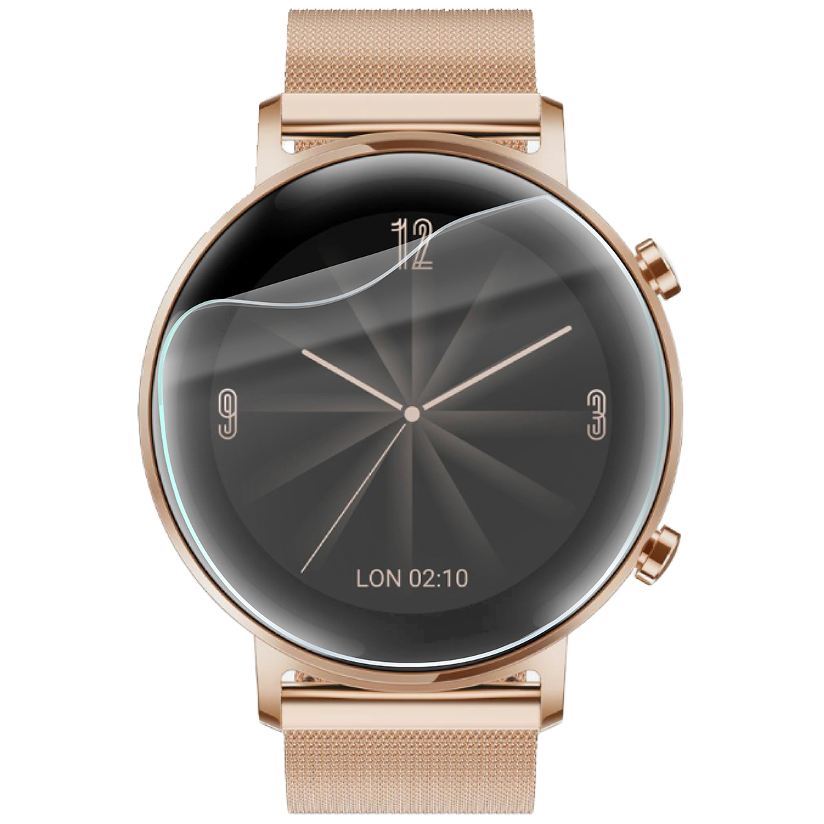 Folia hydrożelowa Bizon Watch Film HydroFlex do Huawei Watch GT 2 42 mm na zegarku