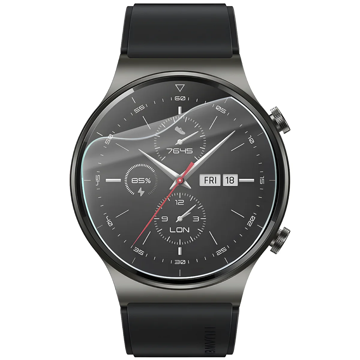Folia hydrożelowa Bizon Watch Film HydroFlex do Huawei Watch GT 2 Pro na zegarku
