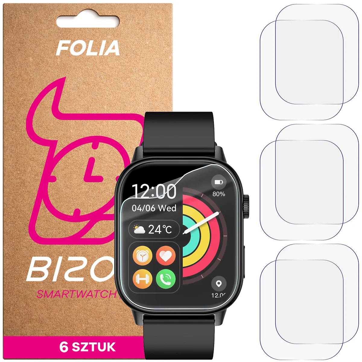 Folia hydrożelowa Bizon Watch Film HydroFlex dla JG Smart QX17