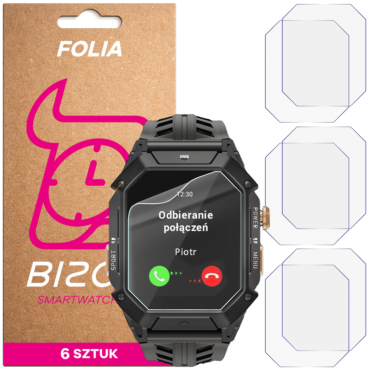 Folia hydrożelowa Bizon Watch Film HydroFlex dla JG Smart JGS-X1