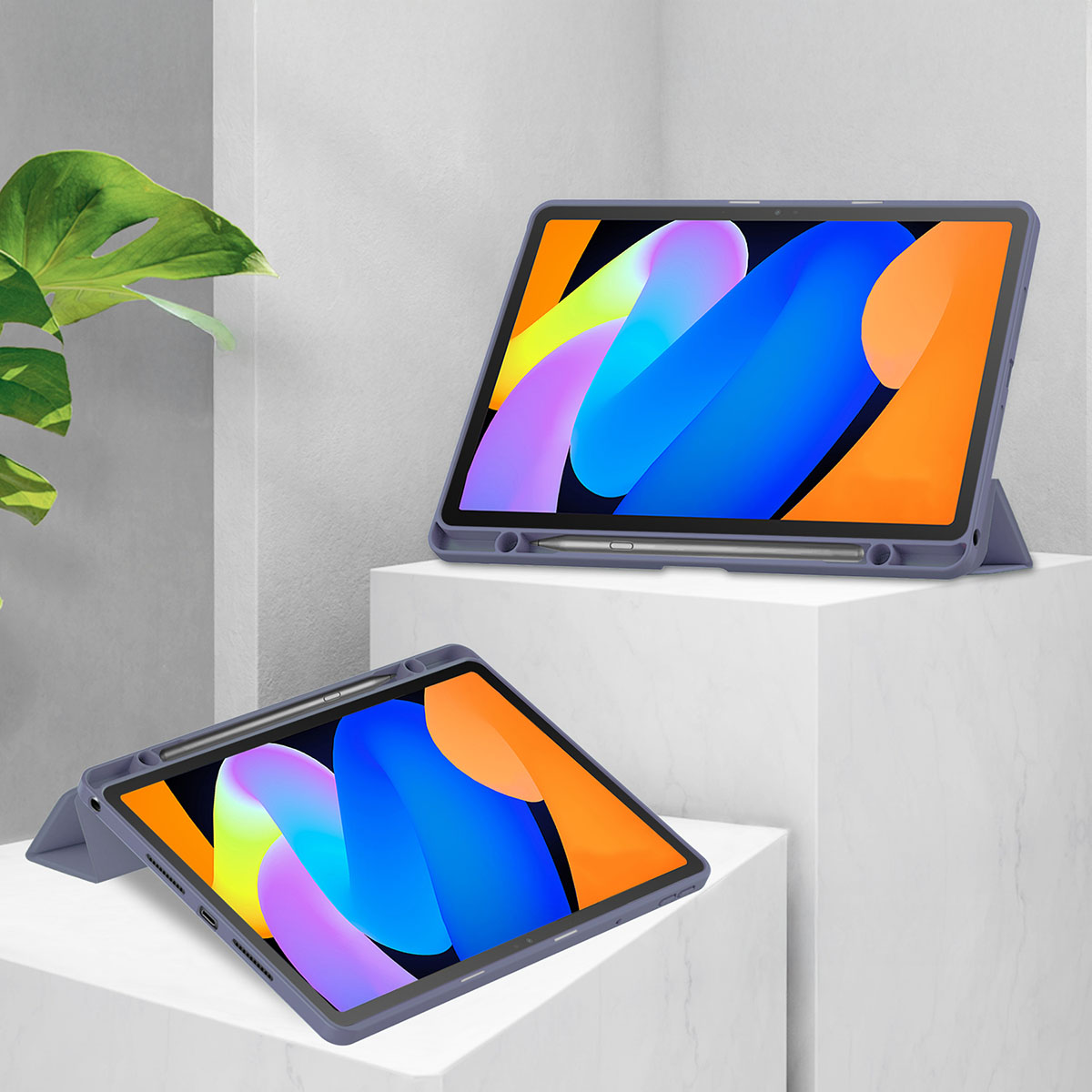 Funkcja podstawki w etui Bizon Tab Case Clear Matt do Lenovo Idea Tab 11