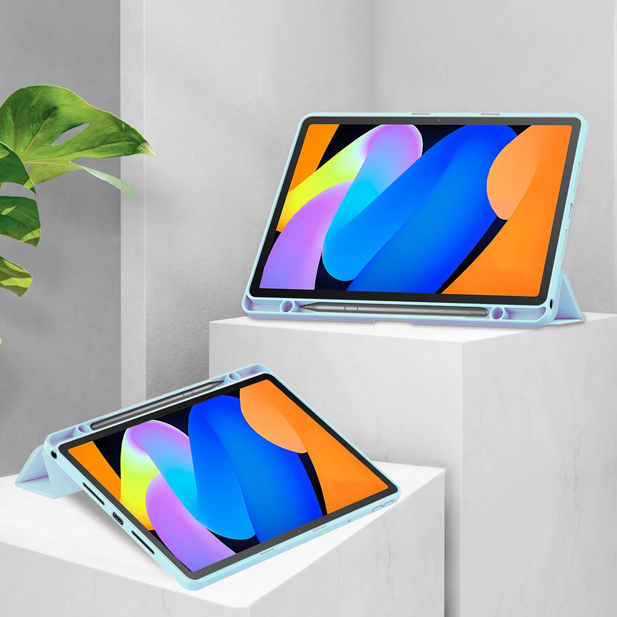Funkcja podstawki w etui Bizon Tab Case Clear Matt do Lenovo Idea Tab 11