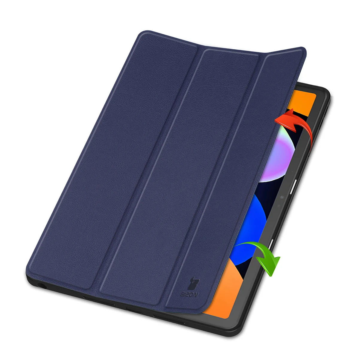 Dwa etui stojące na podwyższeniach, ukazujące funkcję zmiany w podstawkę do Lenovo Idea Tab 11