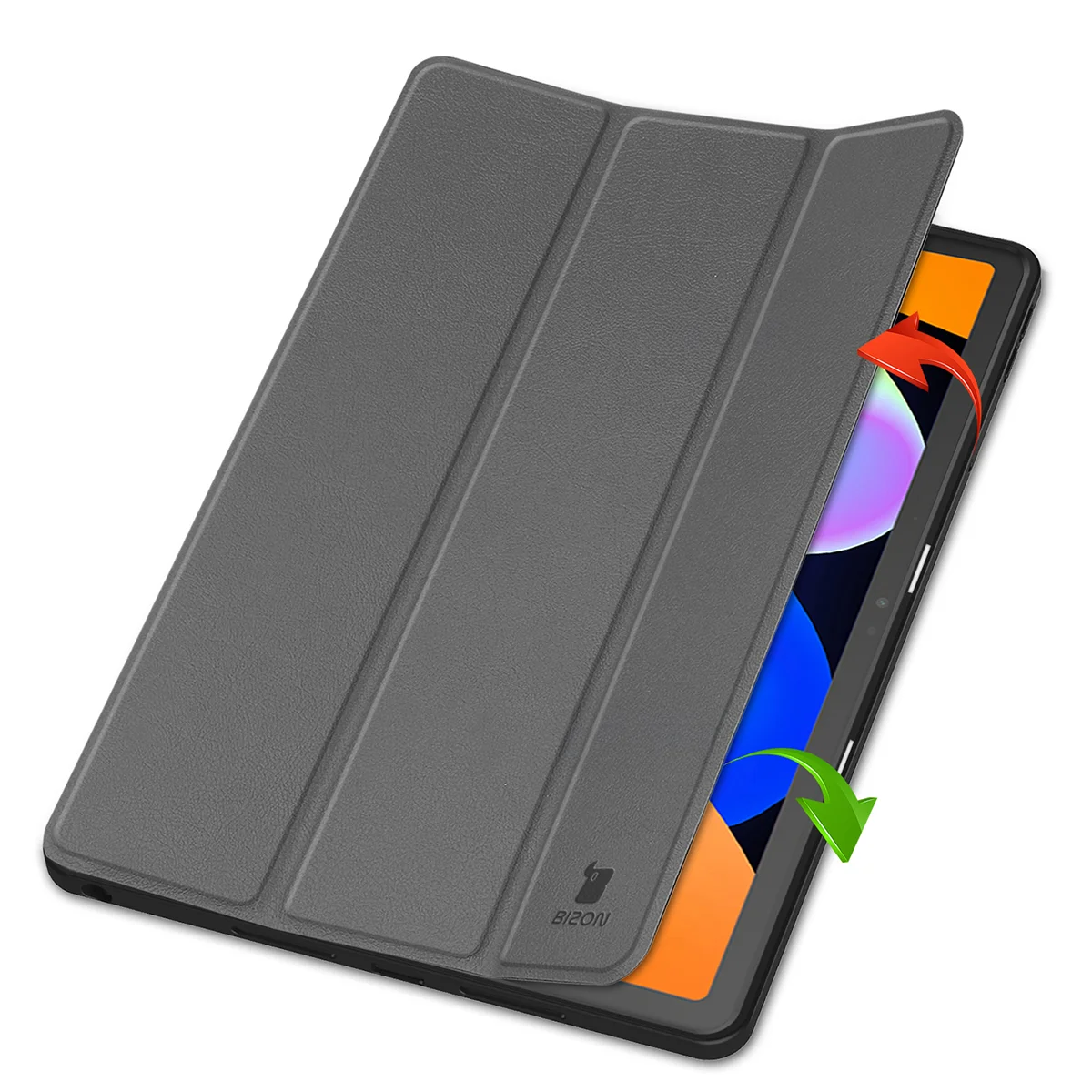 Dwa etui stojące na podwyższeniach, ukazujące funkcję zmiany w podstawkę do Lenovo Idea Tab 11