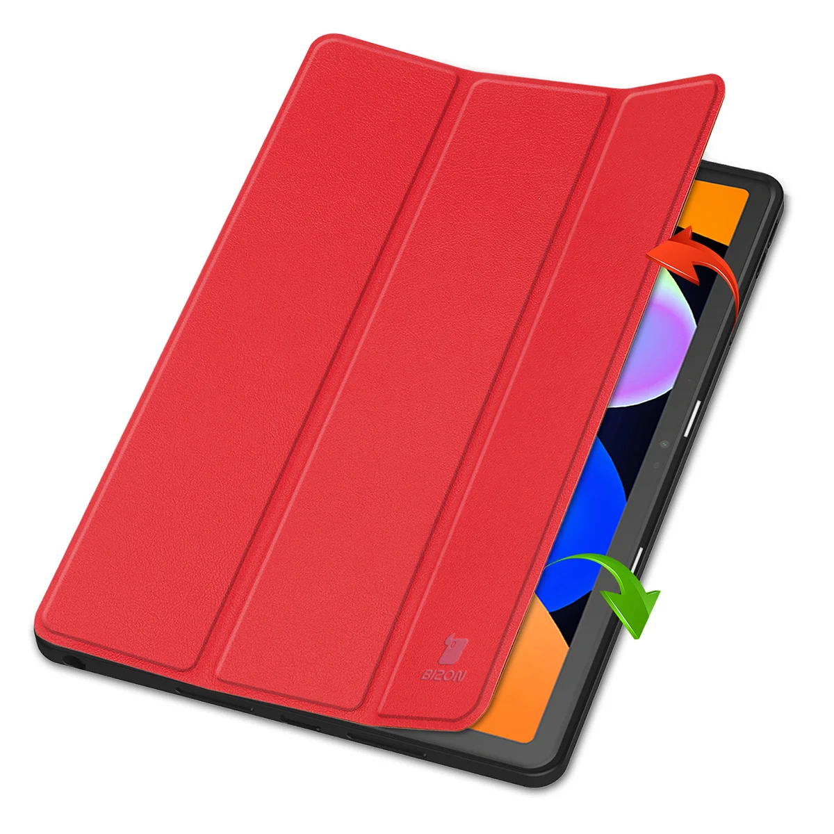 Dwa etui stojące na podwyższeniach, ukazujące funkcję zmiany w podstawkę do Lenovo Idea Tab 11