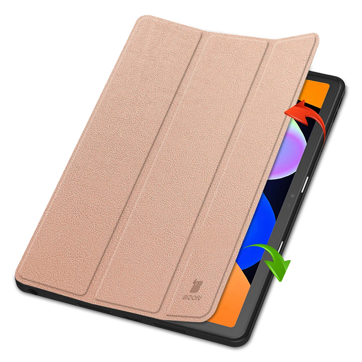 Dwa etui stojące na podwyższeniach, ukazujące funkcję zmiany w podstawkę do Lenovo Idea Tab 11