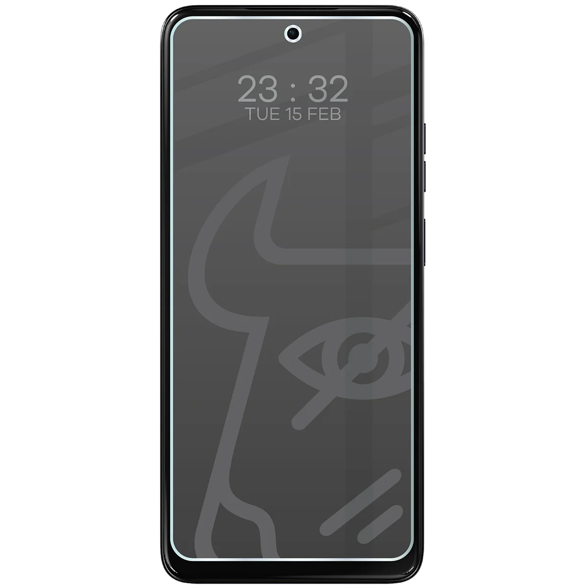 Wizualizacja szkła Hybrid Shadow nałożonego na telefon Motorola Moto G17