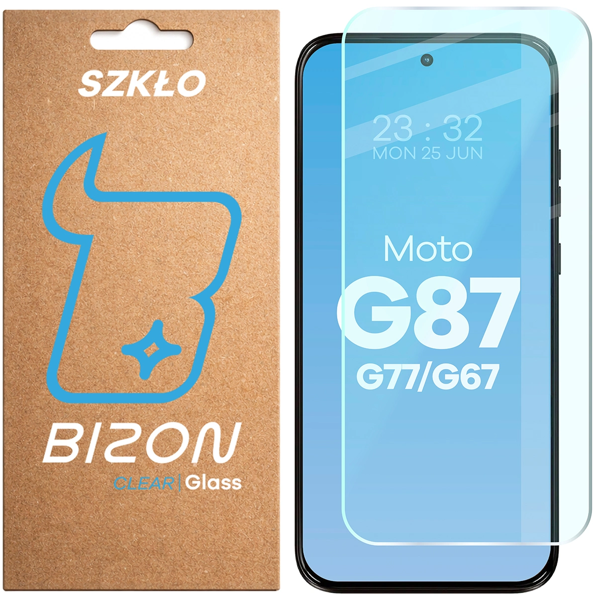 Szkło hartowane Bizon Glass Clear do Motorola Moto G67 5G / G77 5G / G87 5G