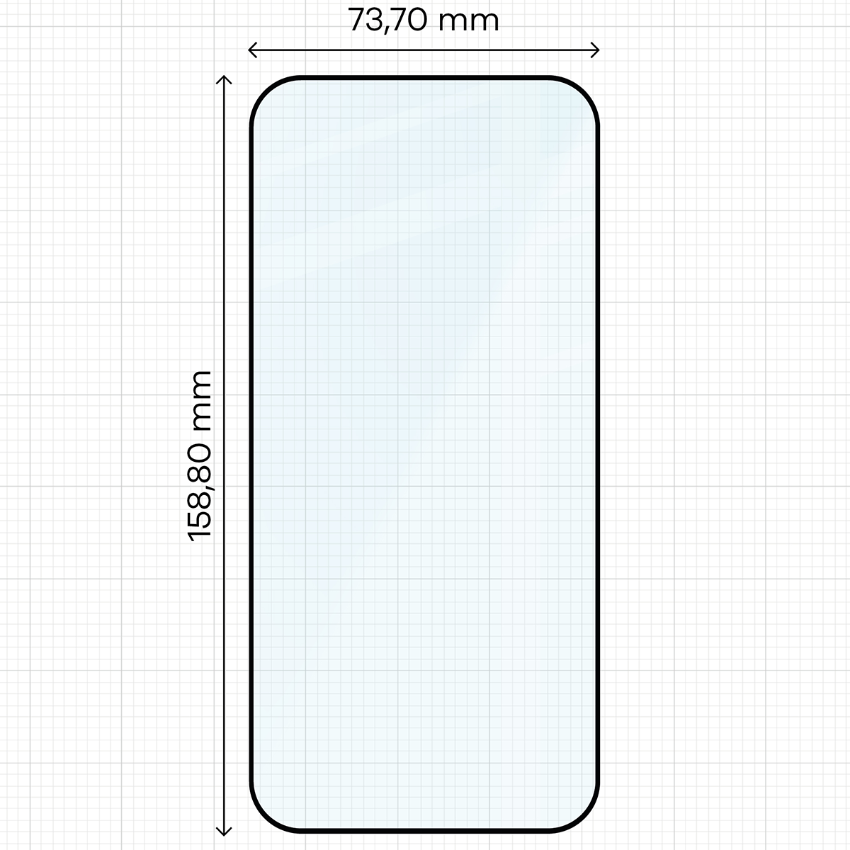 Wymiary szkła Bizon Glass Edge do Motorola Moto G67 5G / G77 5G / G87 5G