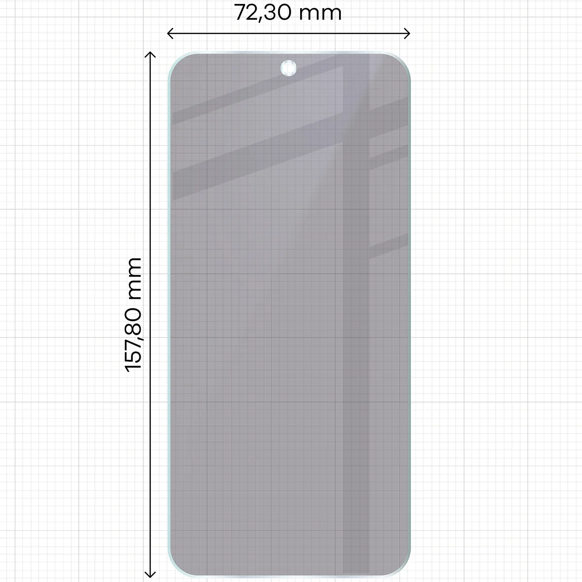 Wymiary szkła Bizon Hybrid Shadow do Motorola Moto G77 5G