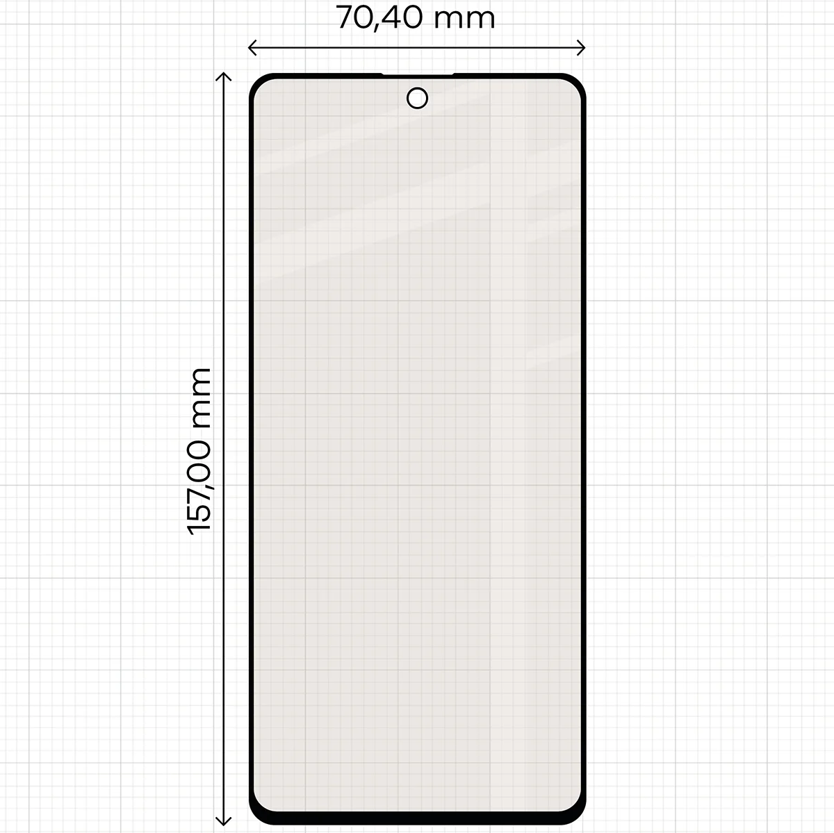 Miarka z wymiarami szkła matowego Bizon Glass Matte do Motorola Moto G86 5G / Motorola Moto G86 Power 5G