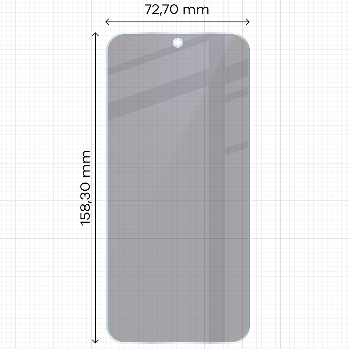 Wymiary szkła Bizon Hybrid Shadow do Motorola Moto G87 5G