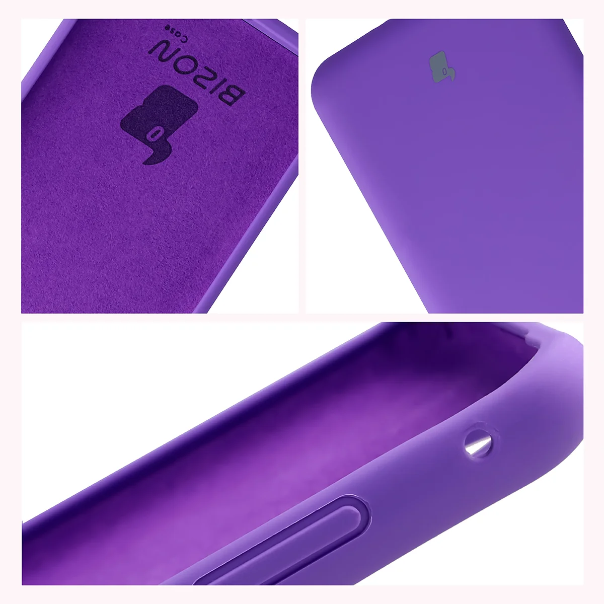 Konstrukcja etui Bizon Soft Case: zintegrowane osłony, podwyższone krawędzie i wyściółka z mikrofibry do Motorola Edge 70 Fusion