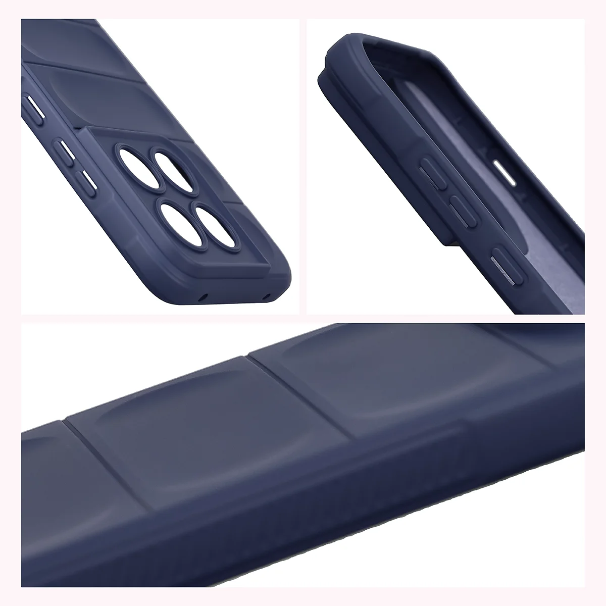 Teksturowane boki i podwyższone krawędzie ekranu i aparatu w etui Bizon Case Tur do Motorola Edge 70 Pro