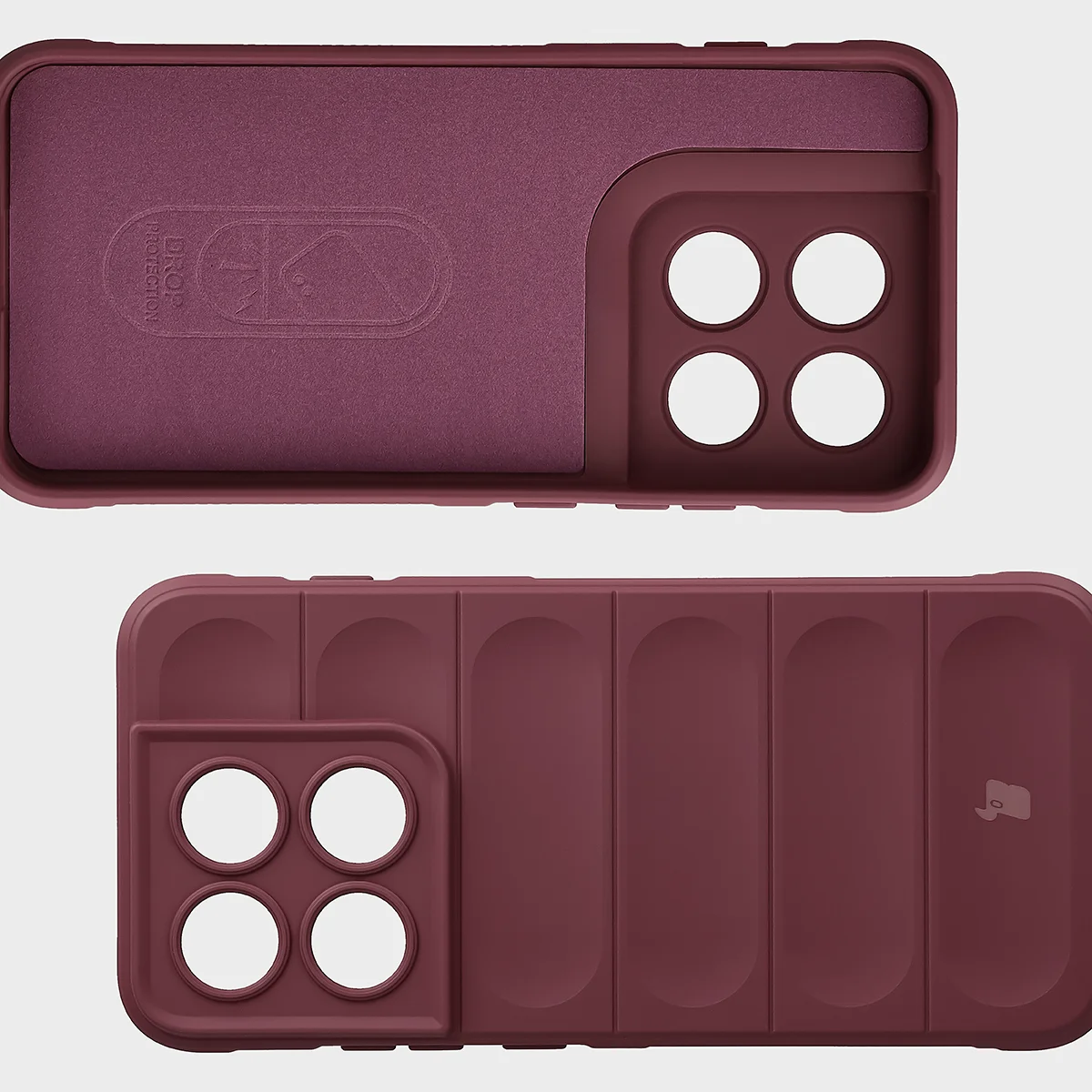 Wyściółka z mikrofibry, wyżłobienia na pleckach i wzmocnione narożniki w etui Bizon Case Tur do Motorola Edge 70 Pro