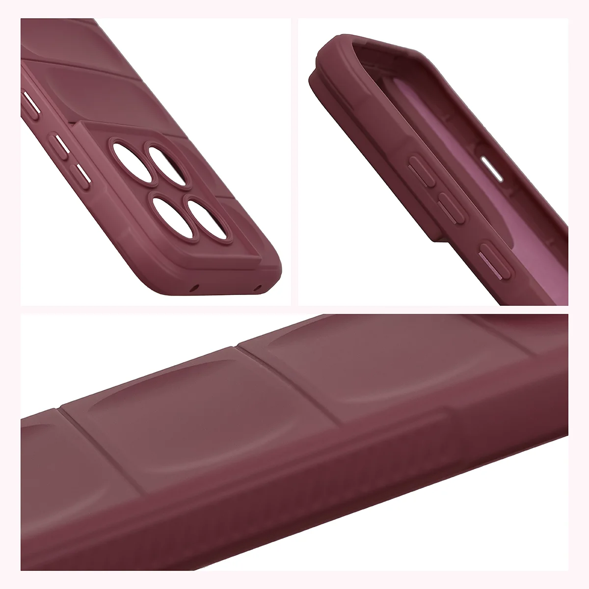 Teksturowane boki i podwyższone krawędzie ekranu i aparatu w etui Bizon Case Tur do Motorola Edge 70 Pro