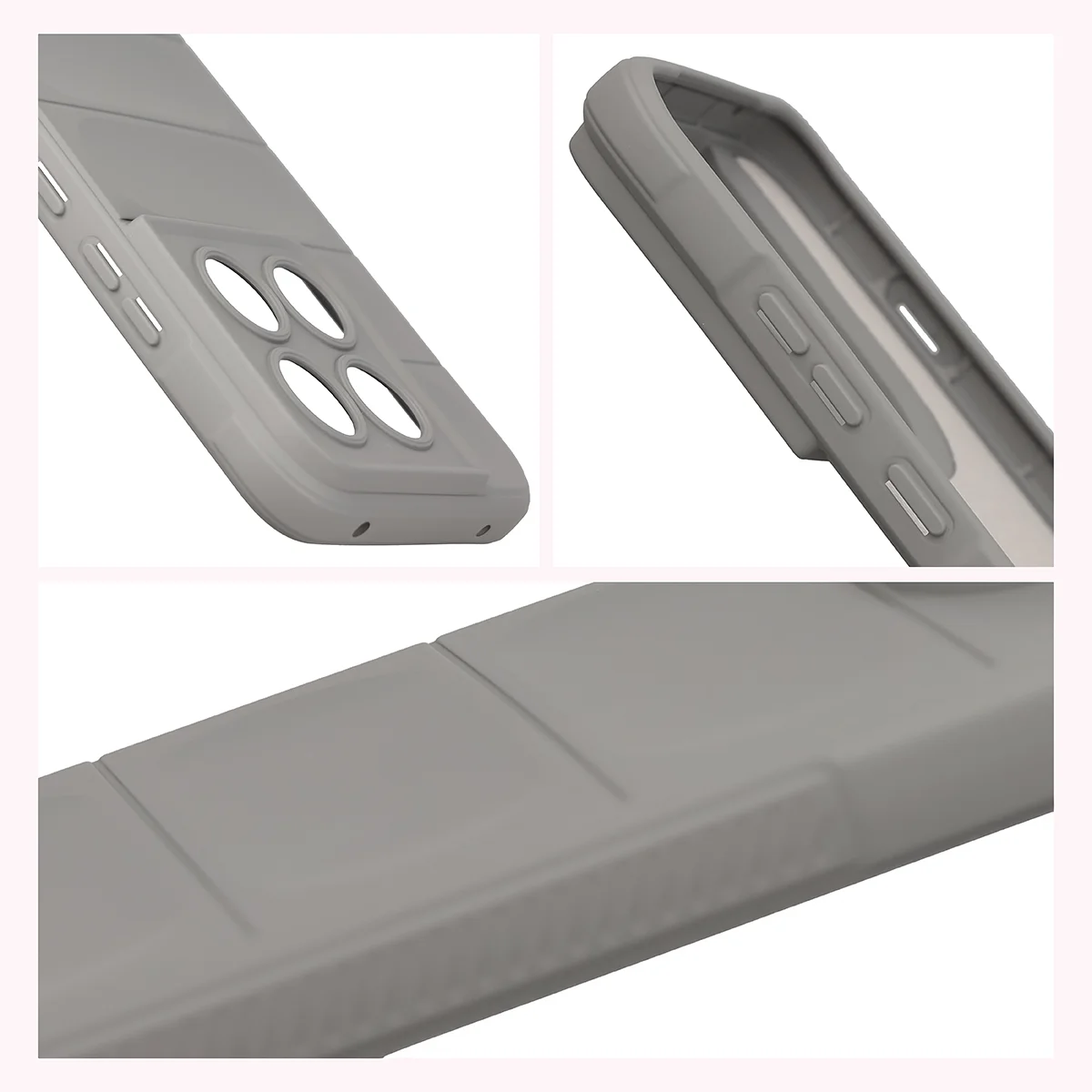 Teksturowane boki i podwyższone krawędzie ekranu i aparatu w etui Bizon Case Tur do Motorola Edge 70 Pro