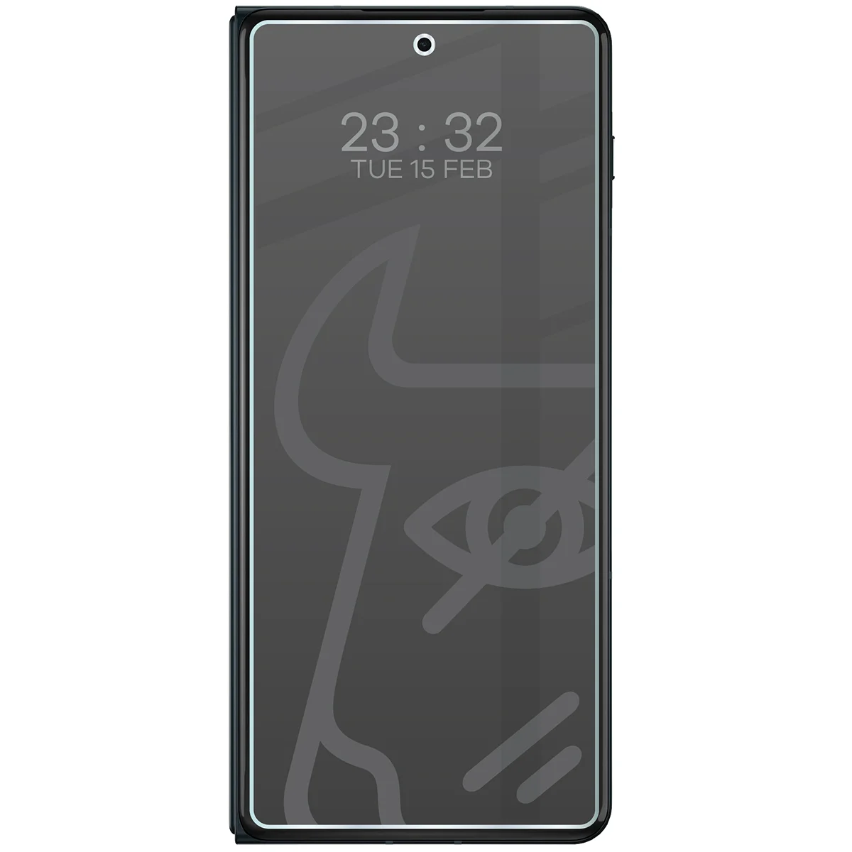 Wizualizacja szkła Hybrid Shadow nałożonego na telefon Motorola Razr Fold