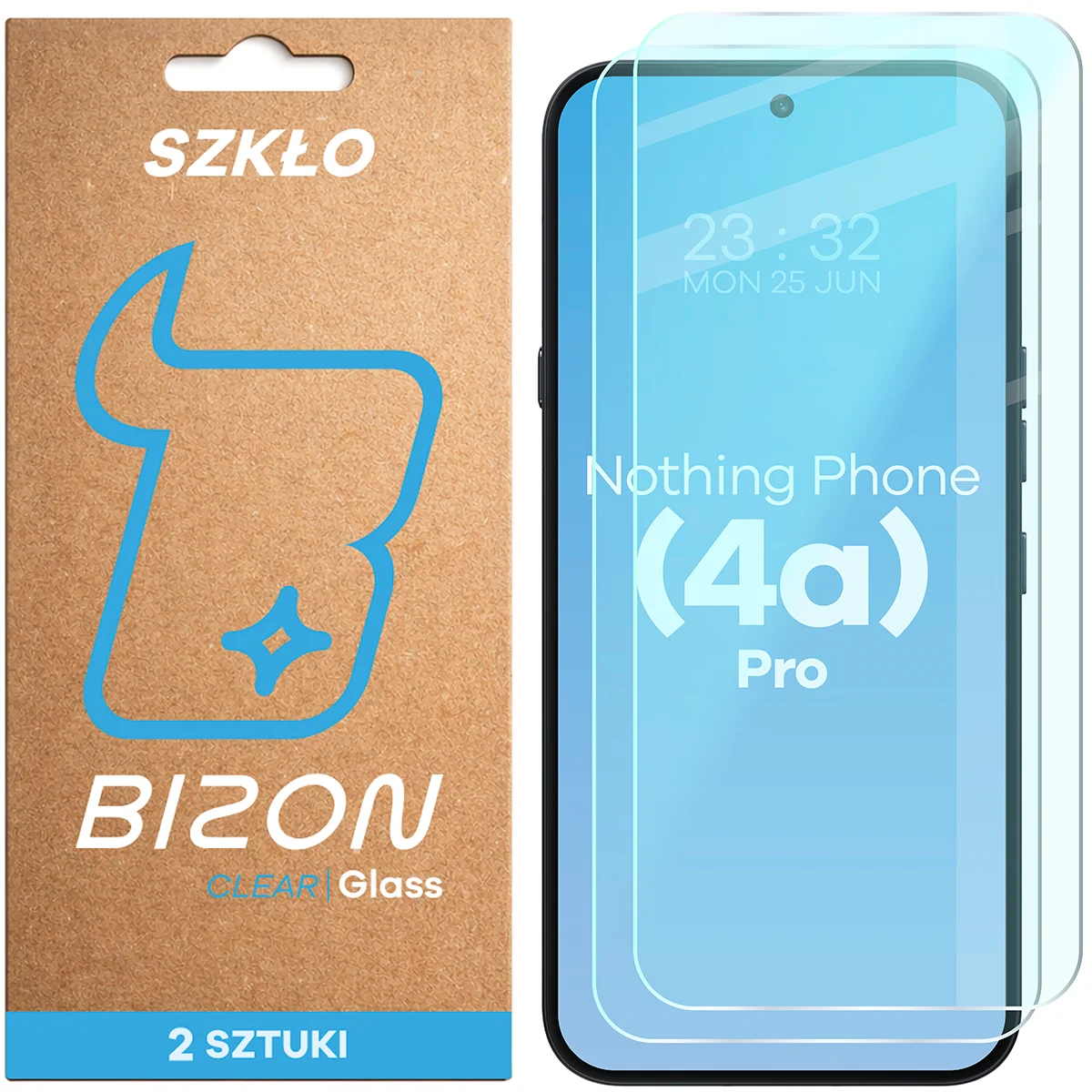 Szkło hartowane Bizon Glass Clear Duo do Nothing Phone (4a) Pro, 2 sztuki