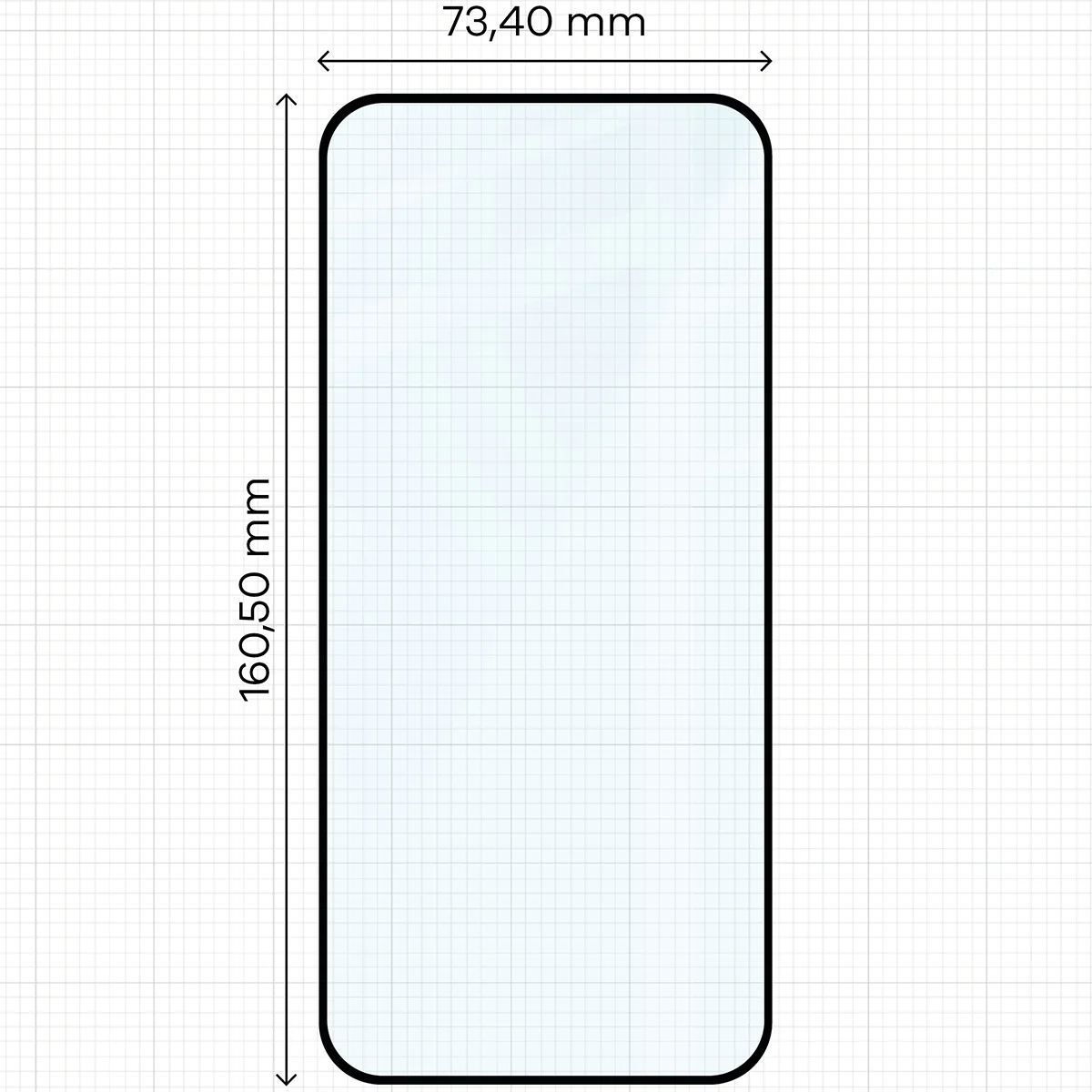 Wymiary szkła Bizon Glass Edge do Nothing Phone (4a) Pro