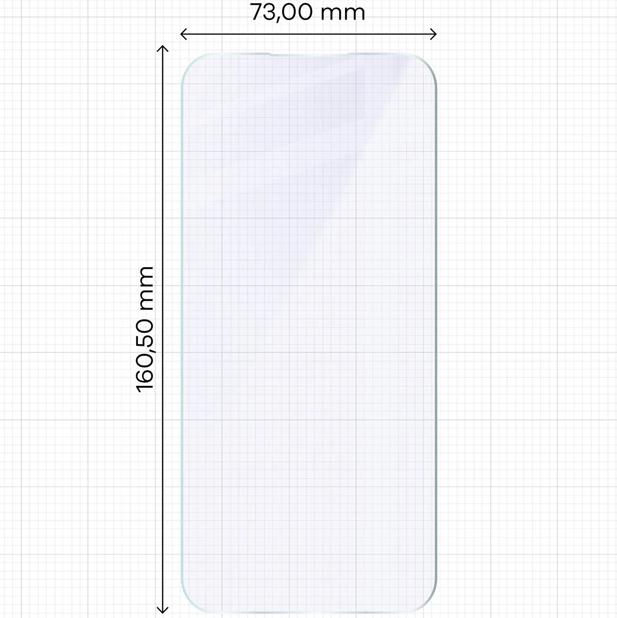 Miarka z wymiarami szkła hybrydowego Bizon Hybrid Mule Duo do Nothing Phone (4a) Pro