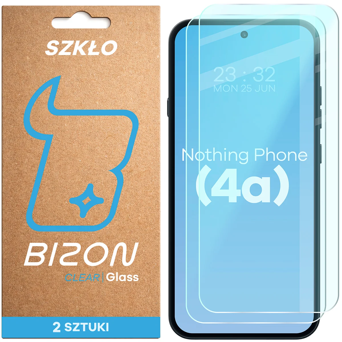 Szkło hartowane Bizon Glass Clear Duo do Nothing Phone (4a), 2 sztuki