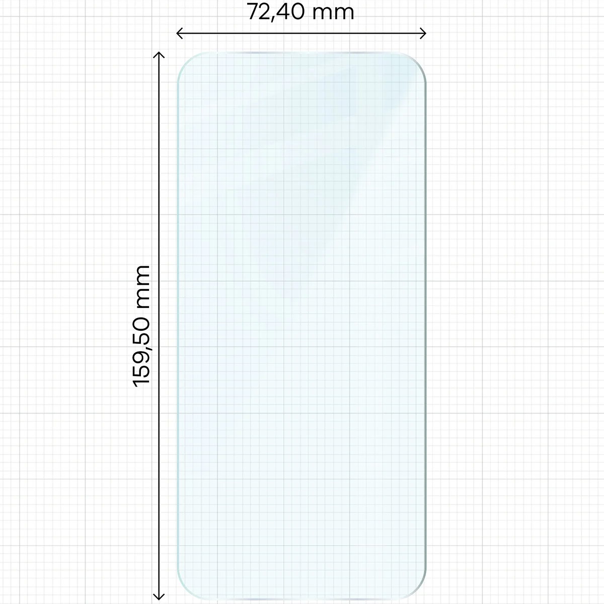 Miarka z wymiarami szkła hartowanego Bizon Glass Clear Duo do Nothing Phone (4a)