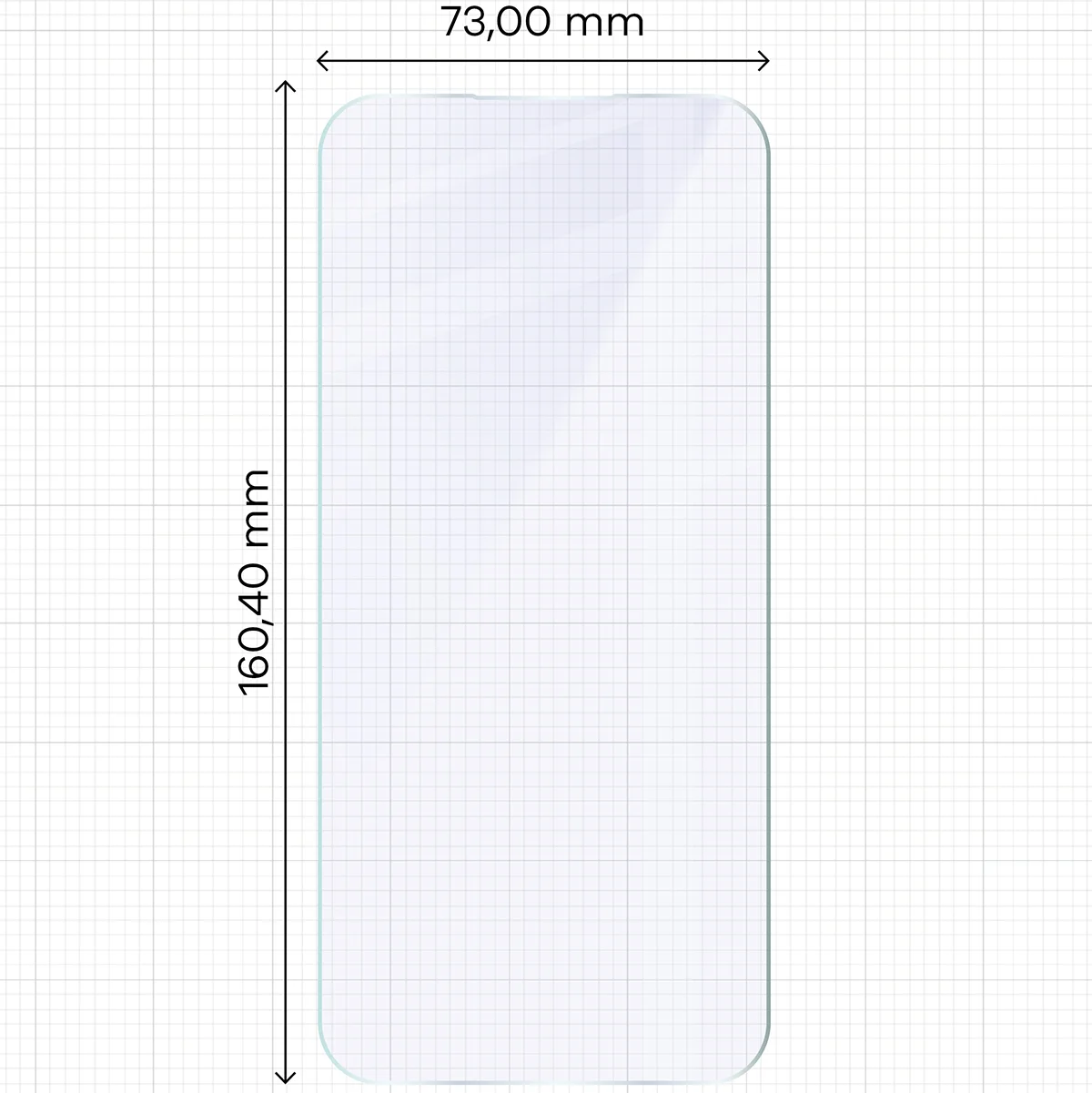 Miarka z wymiarami szkła hybrydowego Bizon Hybrid Mule Duo do Nothing Phone (4a)