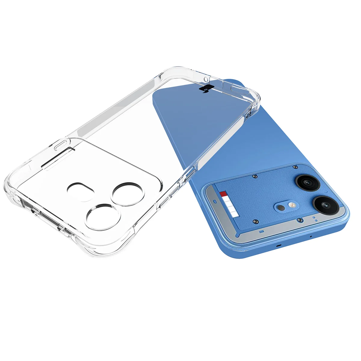 Dedykowane wycięcia i podwyższone krawędzie aparatu w etui Bizon Case Salpa do Nothing Phone (4b)