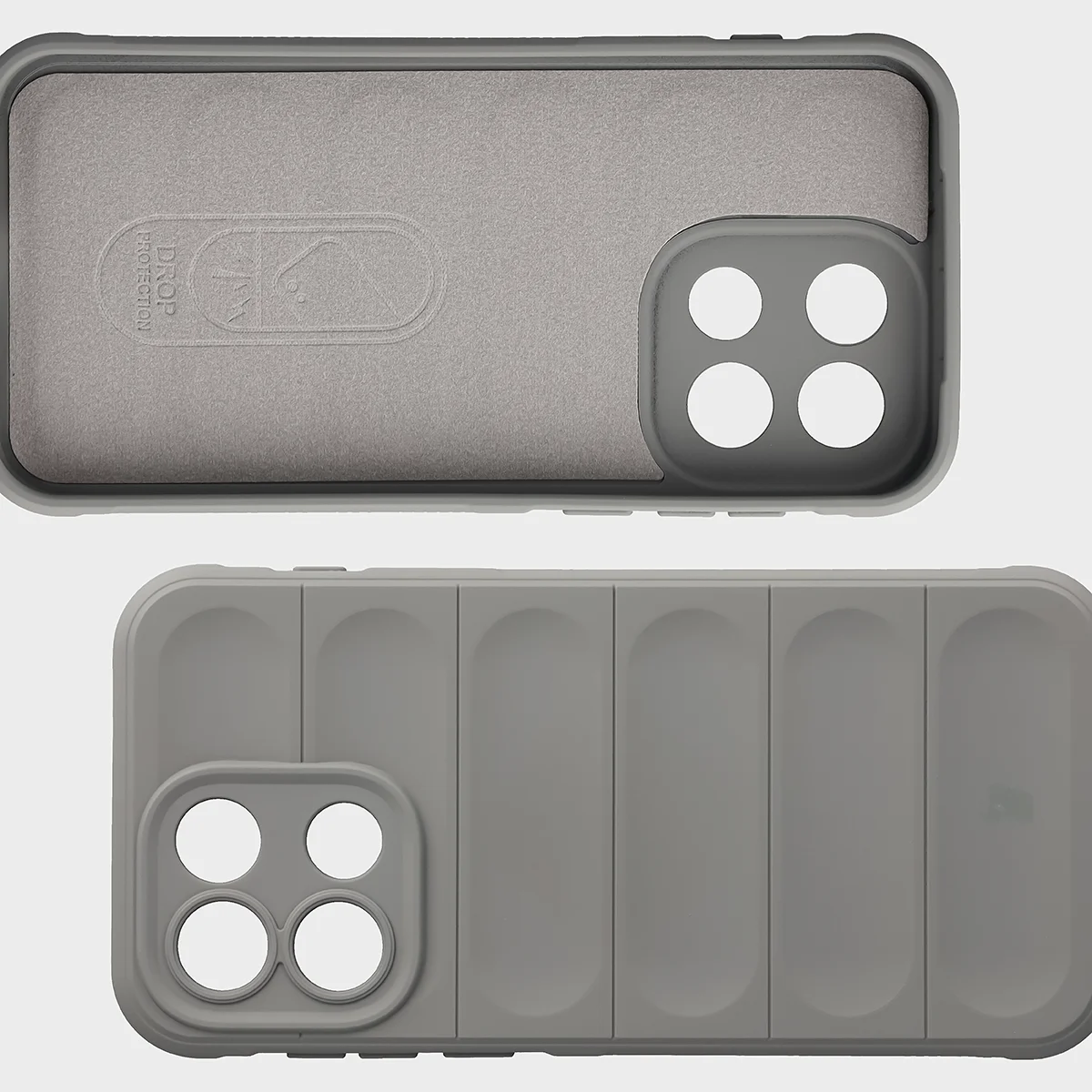 Wyściółka z mikrofibry, wyżłobienia na pleckach i wzmocnione narożniki w etui Bizon Case Tur do OnePlus Nord 6