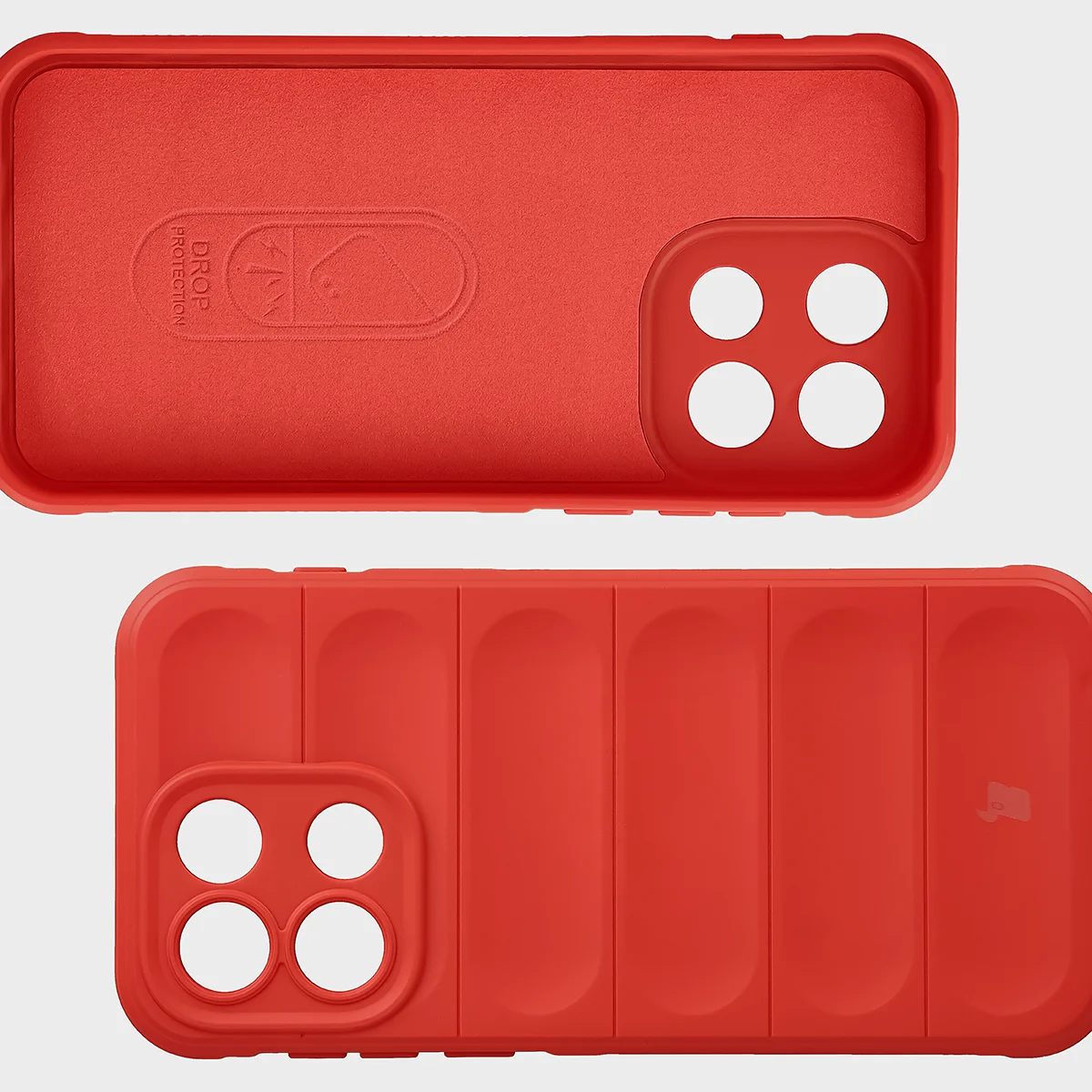 Wyściółka z mikrofibry, wyżłobienia na pleckach i wzmocnione narożniki w etui Bizon Case Tur do OnePlus Nord 6