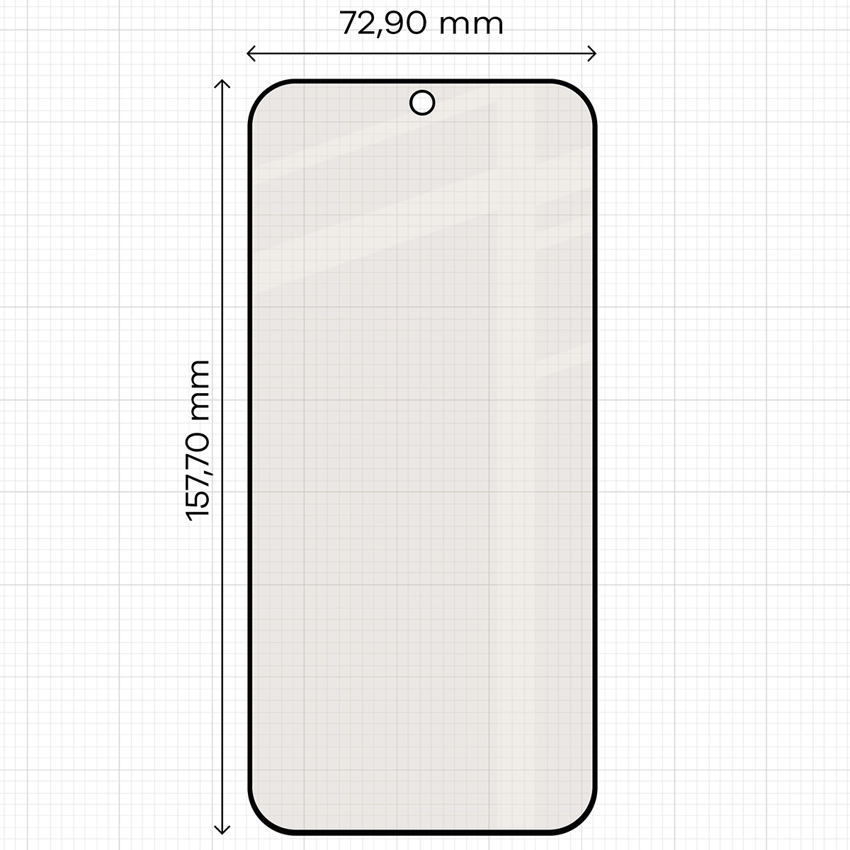 Miarka z wymiarami szkła matowego Bizon Glass Matte do OnePlus Nord 6
