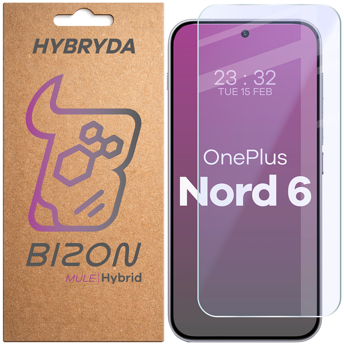 Szkło hybrydowe na ekran Bizon Hybrid Mule do OnePlus Nord 6
