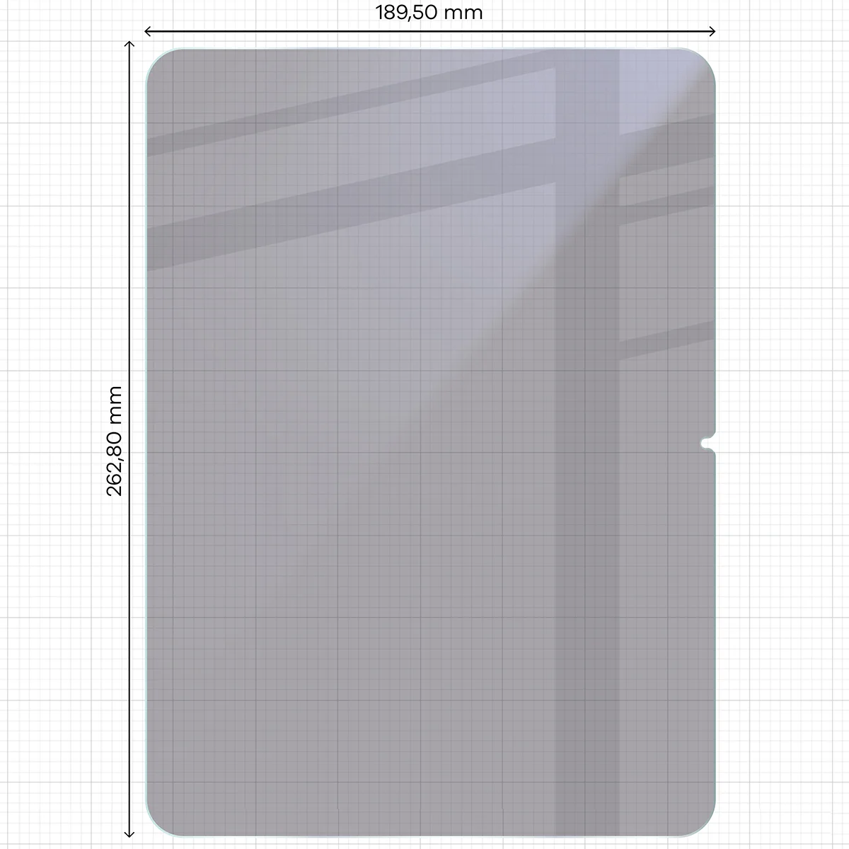 Wymiary szkła Bizon Tab Hybrid Shadow do OnePlus Pad Go 2