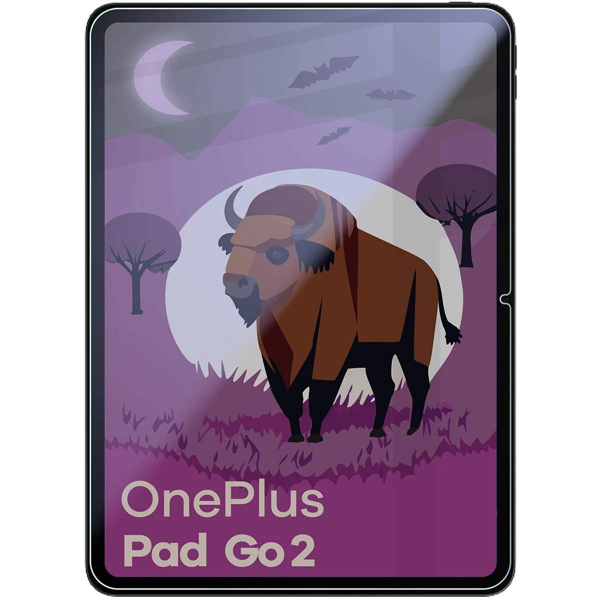 Wizualizacja szkła Tab Hybrid Shadow nałożonego na telefon OnePlus Pad Go 2