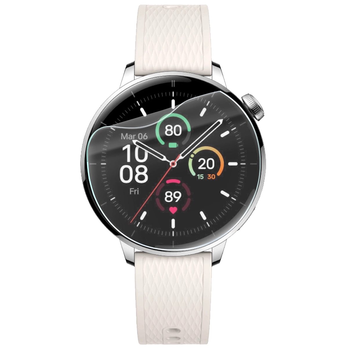Folia hydrożelowa Bizon Watch Film HydroFlex do OnePlus Watch 3 43 mm na zegarku