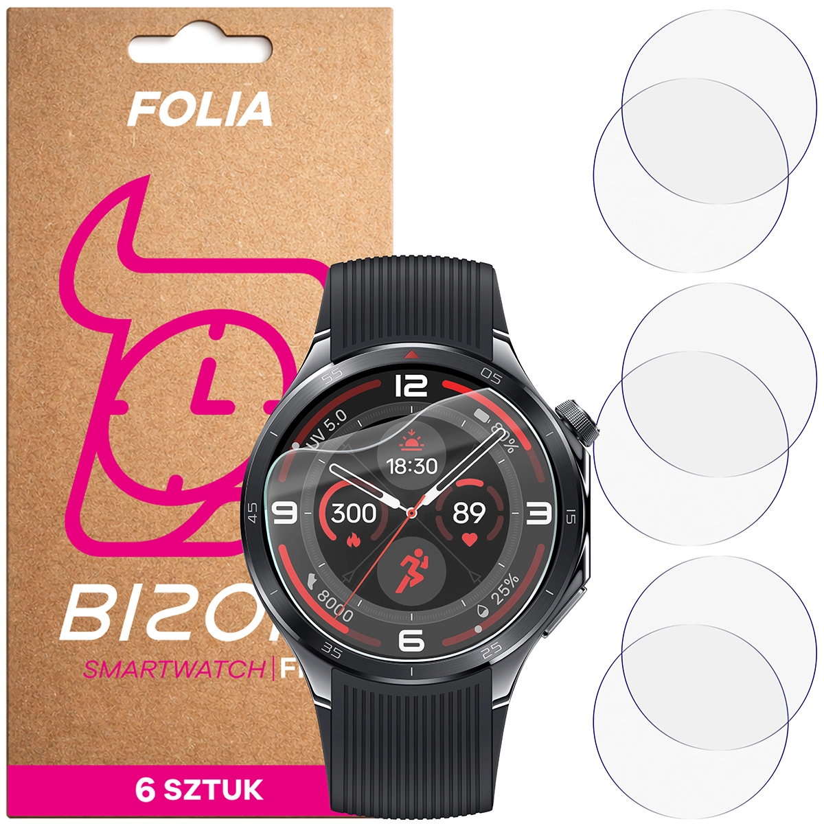 Folia hydrożelowa Bizon Watch Film HydroFlex dla OnePlus Watch 3