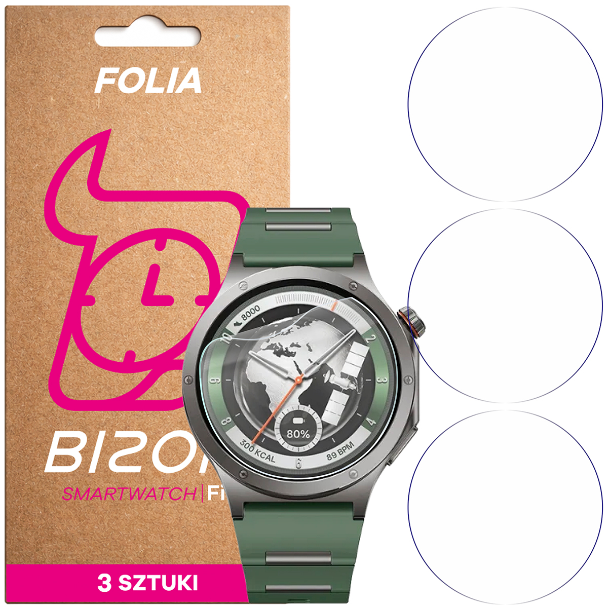 Folia hydrożelowa Bizon Watch Film HydroFlex dla OnePlus Watch 4