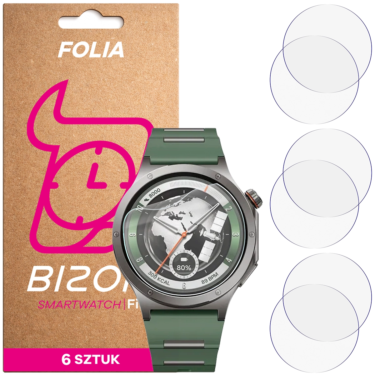 Folia hydrożelowa Bizon Watch Film HydroFlex dla OnePlus Watch 4