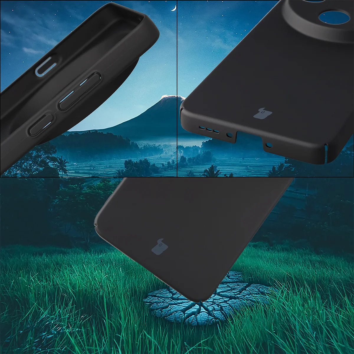 Zintegrowane osłony na przyciski, wycięcia i twardy materiał etui Bizon Case Łupka do Oppo Find X9 Ultra