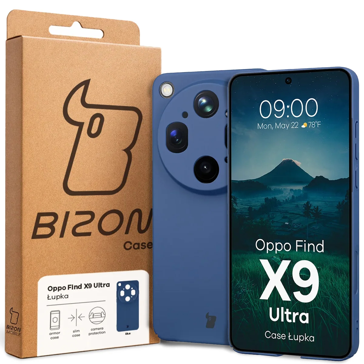 Etui Bizon Case Łupka do Oppo Find X9 Ultra