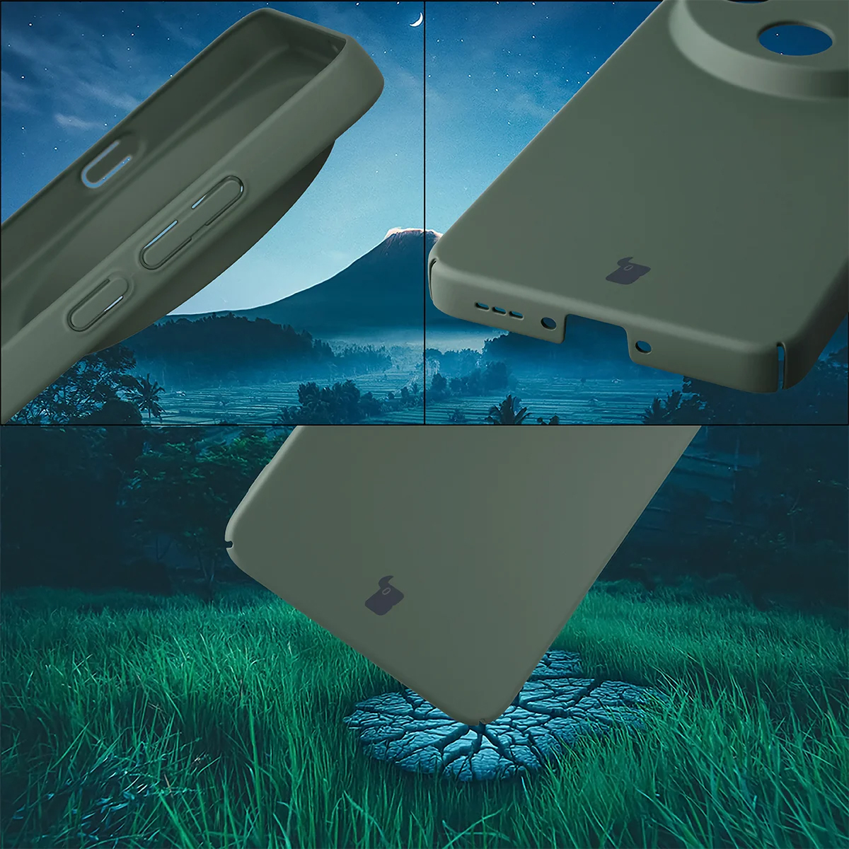 Zintegrowane osłony na przyciski, wycięcia i twardy materiał etui Bizon Case Łupka do Oppo Find X9 Ultra