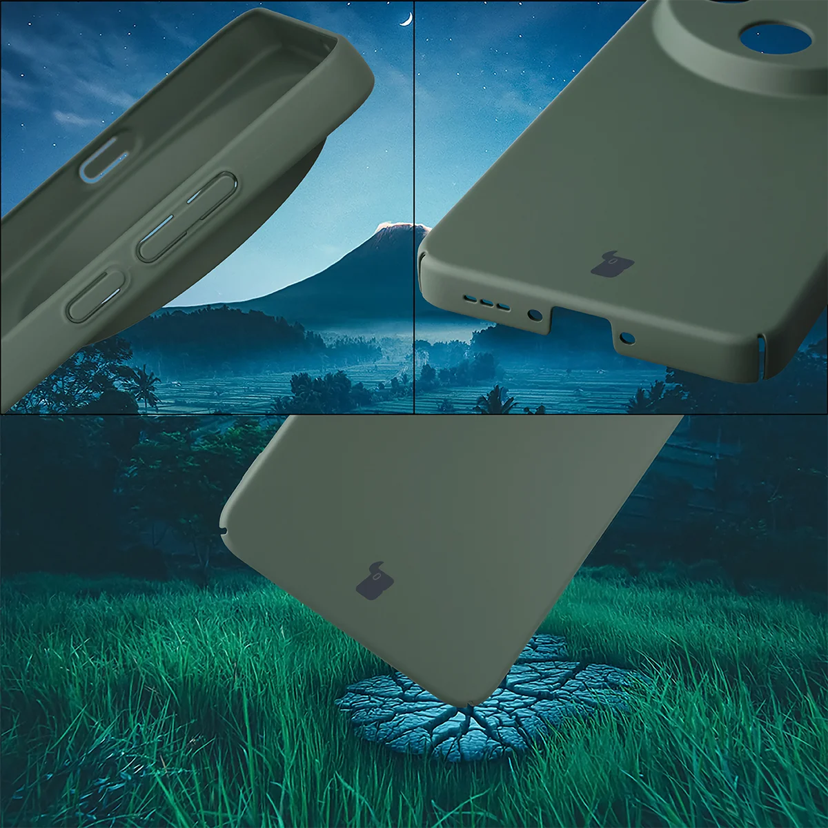 Zintegrowane osłony na przyciski, wycięcia i twardy materiał etui Bizon Case Łupka do Oppo Find X9 Ultra