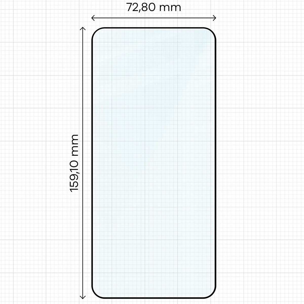 Wymiary szkła na miarce dla Oppo Find X9 Ultra