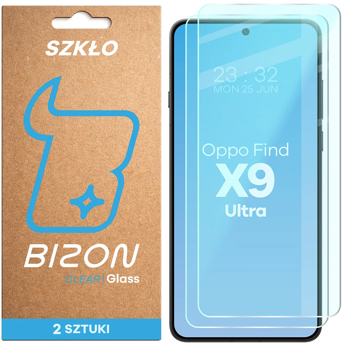 Szkło hartowane Bizon Glass Clear Duo do Oppo Find X9 Ultra, 2 sztuki