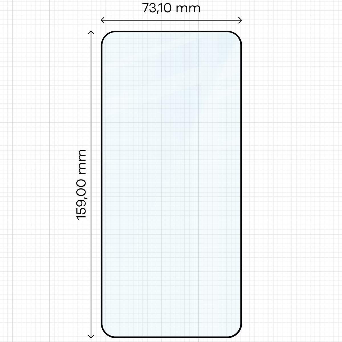 Wymiary szkła Bizon Glass Edge Duo do Oppo Find X9 Ultra
