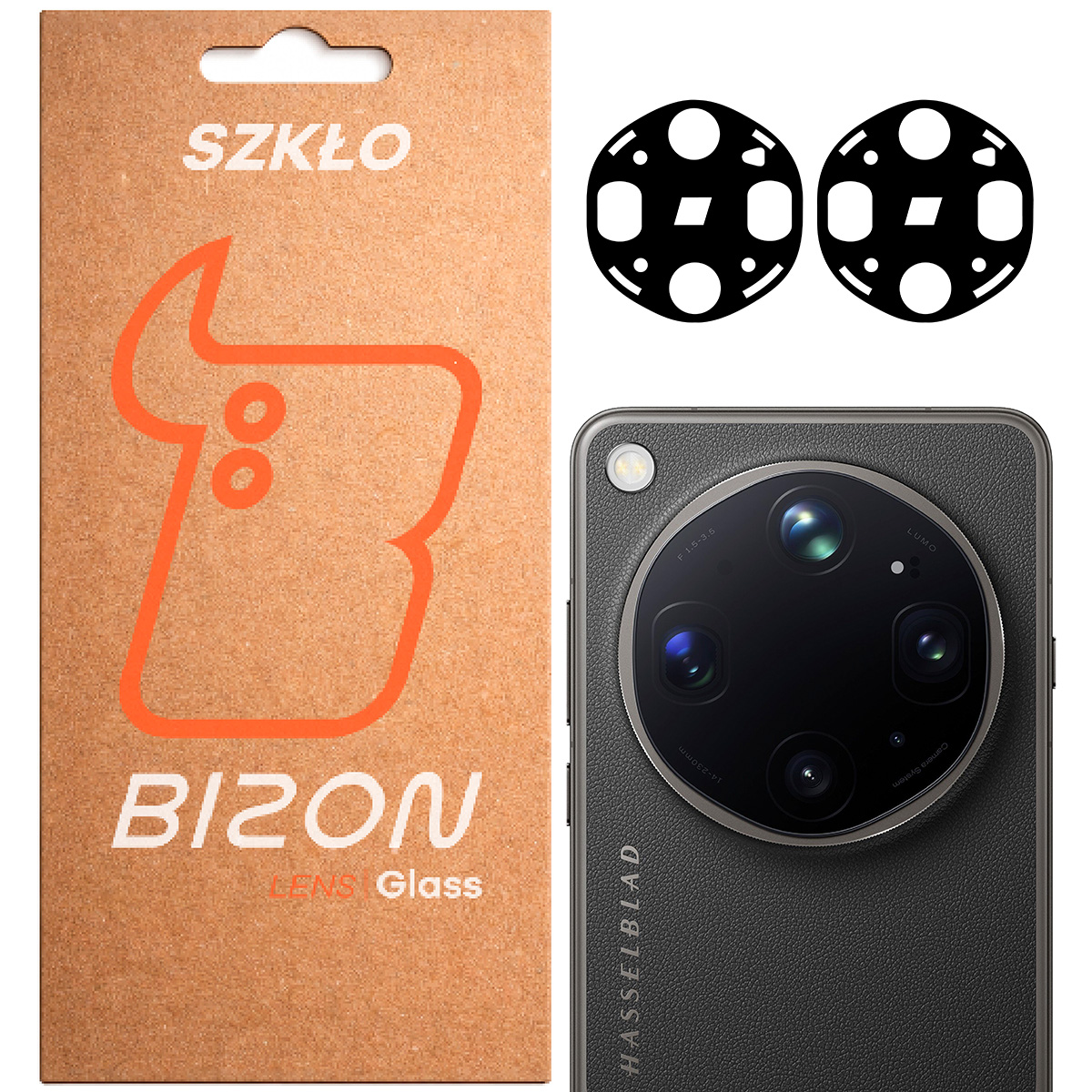 Pudełko i 2 sztuki szkła na aparat Bizon Glass Lens do Oppo Find X9 Ultra