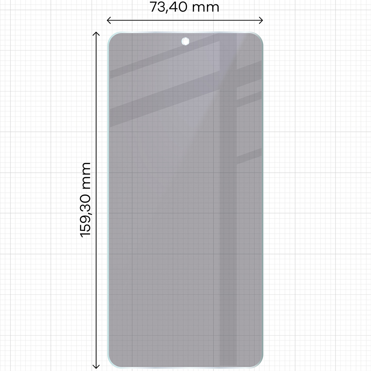 Wymiary szkła Bizon Hybrid Shadow do Oppo Find X9 Ultra